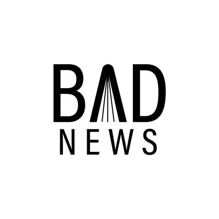 a Logo type about bad news,vector illustration, bad news label, bad news tagのイラスト素材
