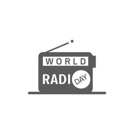 logo design of World radio day for poster, banner or any designのイラスト素材