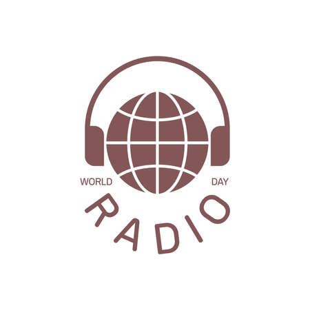 logo design of World radio day for poster, banner or any designのイラスト素材