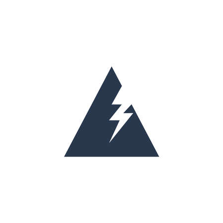 Logo Design Concept with initial letter and Thunder Flash Light Iconのイラスト素材