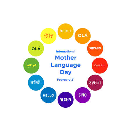 Design about International Mother Language Day. February 21