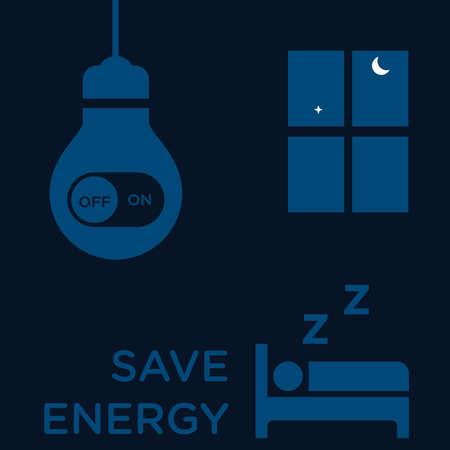 vector illustration about save energy for poster or any designのイラスト素材