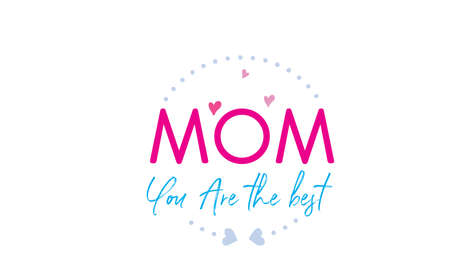 Happy Mother's Day Greeting Vector Illustration for any design with arabic calligraphy, in english is translated happy mothers dayのイラスト素材
