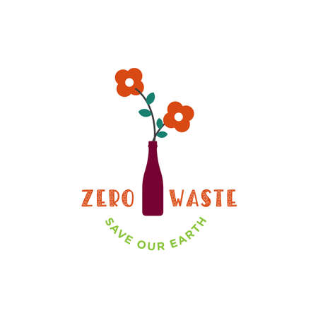 Design about zero waste lifestyle in vector illustration, eco friendly conceptのイラスト素材