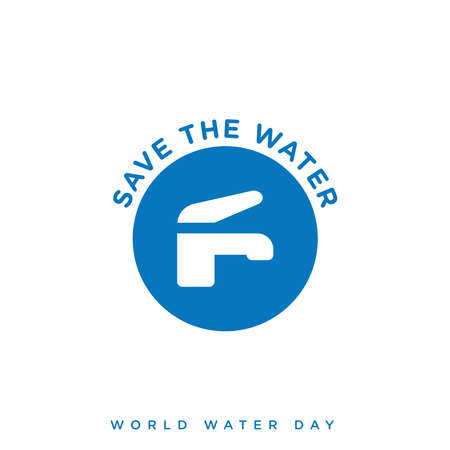 vector illustration about annual celebration - world water day, march 22 for poster, banner or any designのイラスト素材