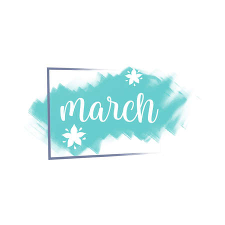 Quote about march month, spring time quote. Perfect design for greeting cards, posters, T-shirts, banners, print invitations, or any designのイラスト素材