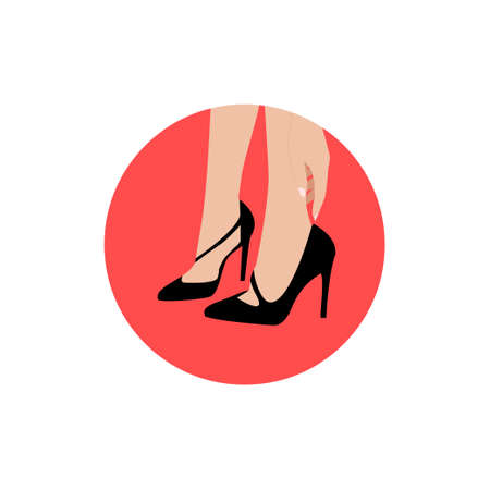 Woman shoes logo design vector template. BeautIful shoes logo illustration.のイラスト素材