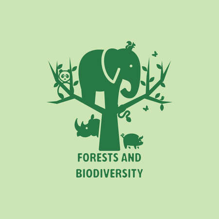 Design for celebrating International Day of Forest, march 21th in vector Illustration.のイラスト素材