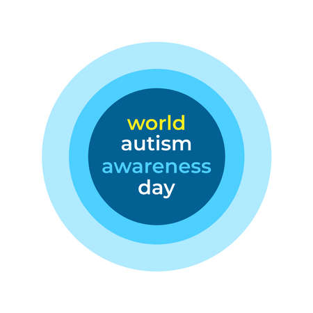 illustration,banner or poster of World autism awareness day. April 2thのイラスト素材