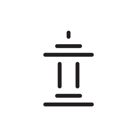 Illustration of simple temple for logo design in vector illustrationのイラスト素材