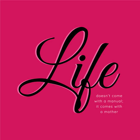 A Design about Mother's Day Greeting with inspirational quote text in vector. Happy Mother's Dayのイラスト素材