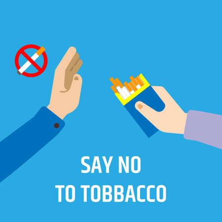 Design for World no tobacco day. save youth generation. Protecting youth from industry manipulation and preventing them from tobacco and nicotine useのイラスト素材