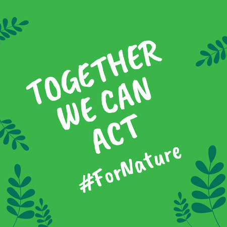 Together we can act for nature - Design for celebrating world environment day with biodiversity...