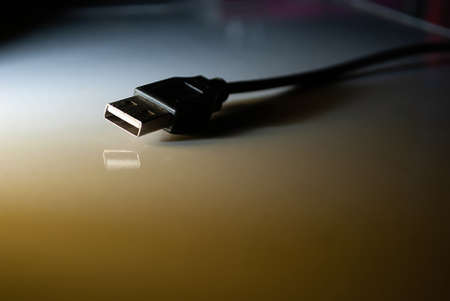 Head of universal smartphone charging cable, close up shootの写真素材