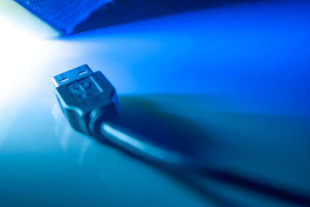 Head of universal smartphone charging cable, close up shootの写真素材