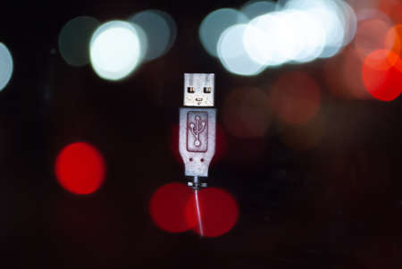 Head of universal smartphone charging cable, close up shootの写真素材
