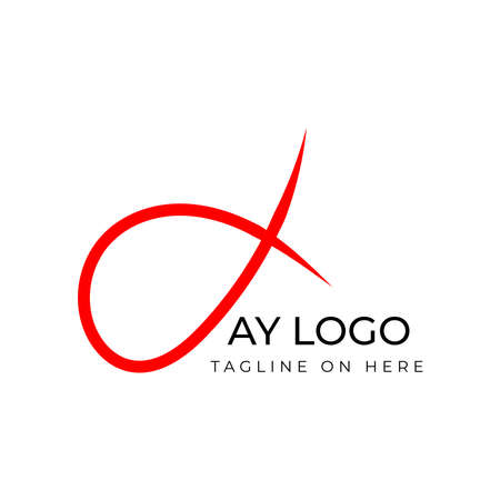 abstract logo design about AY A Y Letter in vector illustration.minimalist logoのイラスト素材