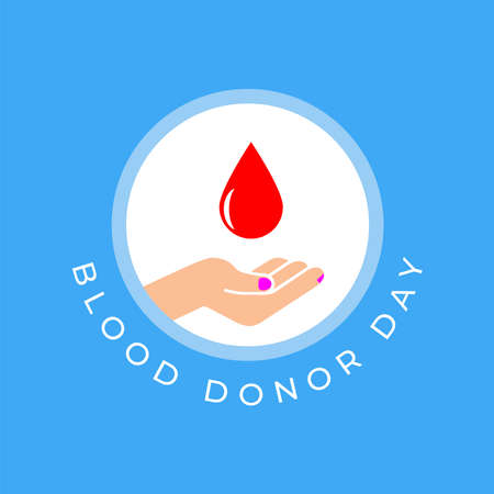 Creative Blood Donor Day motivation information donor poster . Blood Donation. World Blood Donor Day illustrationのイラスト素材