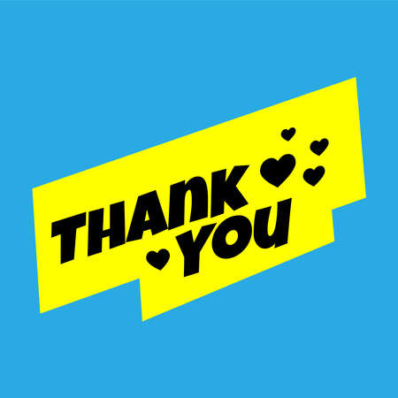 say thank you for appreciation in vector typography のイラスト素材