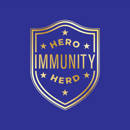 Heard immunity logo icon for New normal lifestyle concept.のイラスト素材