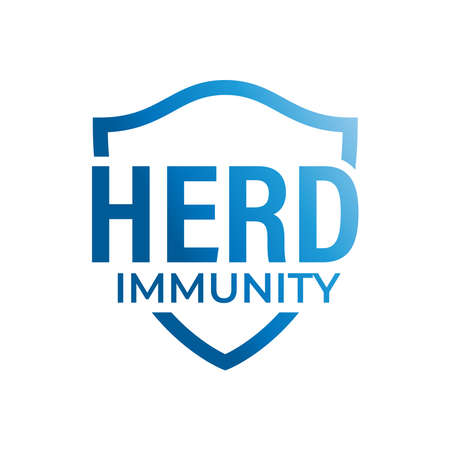 Heard immunity logo icon for New normal lifestyle concept.のイラスト素材