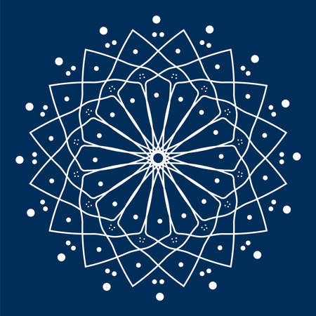 Mandala colorful vintage art, ancient Indian vedic background design, old painting texture with multiple mathematical shape,のイラスト素材