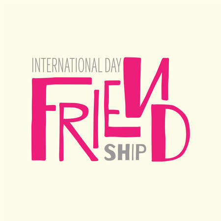 illustration Design for celebrating Friendship Day, International Day of Friendship vectorのイラスト素材
