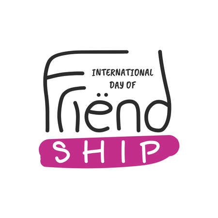 illustration Design for celebrating Friendship Day, International Day of Friendship vectorのイラスト素材