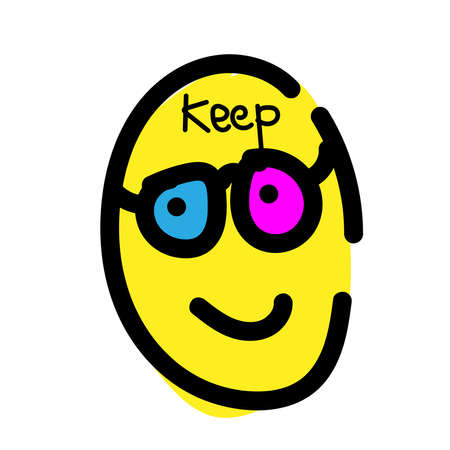 Doodle text about cool text in vector version. Doodle element for dialog.のイラスト素材