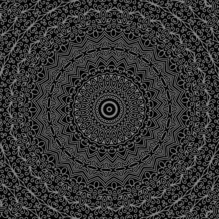 mandala colorful vintage art, ancient Indian vedic background design, old painting texture with multiple mathematical shapes. illustrationの写真素材