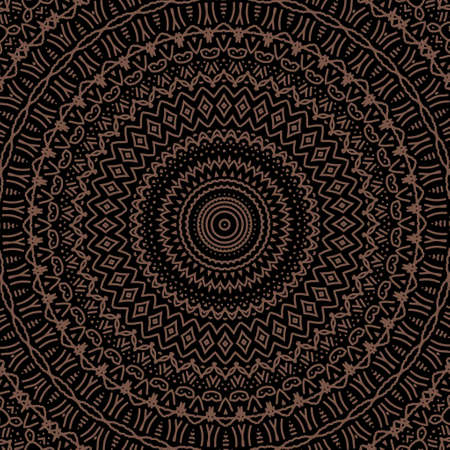 mandala colorful vintage art, ancient Indian vedic background design, old painting texture with multiple mathematical shapes. Illustrationの写真素材