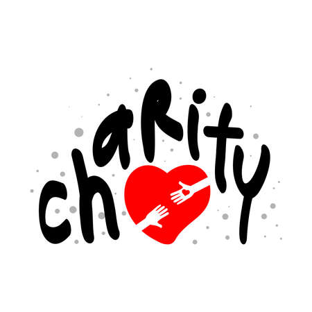 Doodle Design for celebrating International Day Of Charity, September 5th. Vector illustrationのイラスト素材