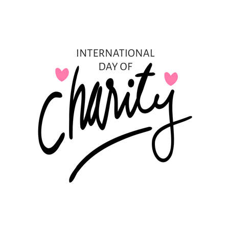 Doodle Design for celebrating International Day Of Charity, September 5th. Vector illustrationのイラスト素材