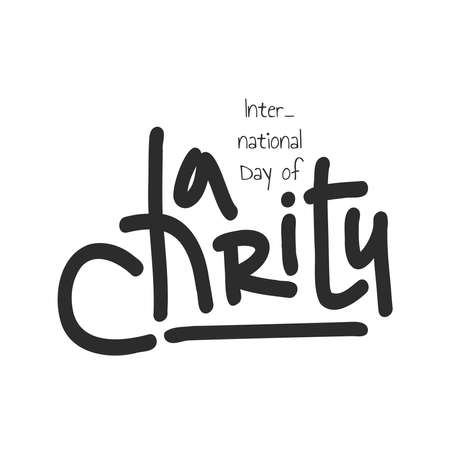 Doodle Design for celebrating International Day Of Charity, September 5th. Vector illustrationのイラスト素材