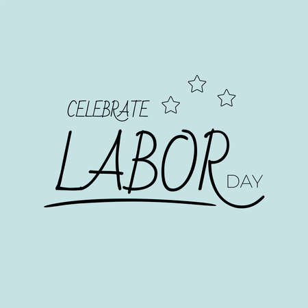 USA happy Labor day text design for advertising template. Vector illustrationのイラスト素材