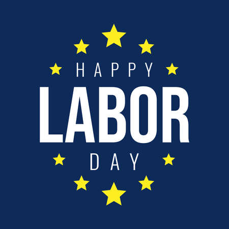 USA happy Labor day text design for advertising template. Vector illustrationのイラスト素材