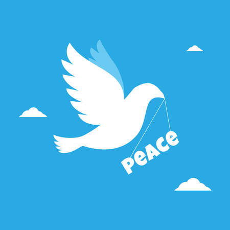 Design for celebrating international day of peace. happy world peace day greeting. vector illustrationのイラスト素材
