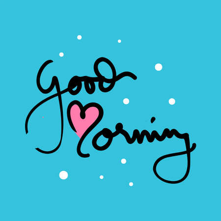 Good Morning Sunshine Nice Vector Calligraphy Lettering Motivation Phrase Poster Design. doodle vector illustrationのイラスト素材
