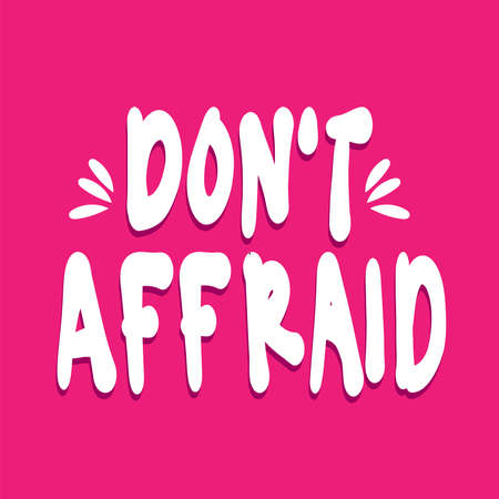 Hand lettering Do not be afraid, for I am with you. Biblical background. Christian poster. Modern calligraphy. Card. Quote. Scripture print. Graphicsのイラスト素材