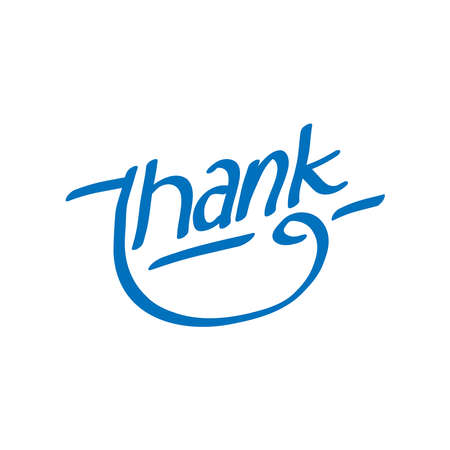 THANK YOU hand lettering, vector illustration. Hand drawn lettering card background. Modern handmade calligraphy. Hand drawn lettering element for your design.のイラスト素材