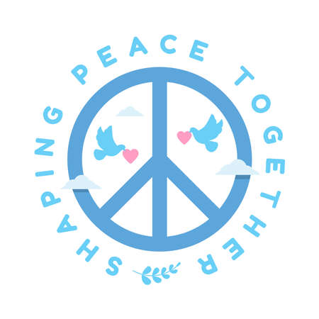Design for celebrating international day of peace. happy world peace day greeting. vector illustrationのイラスト素材