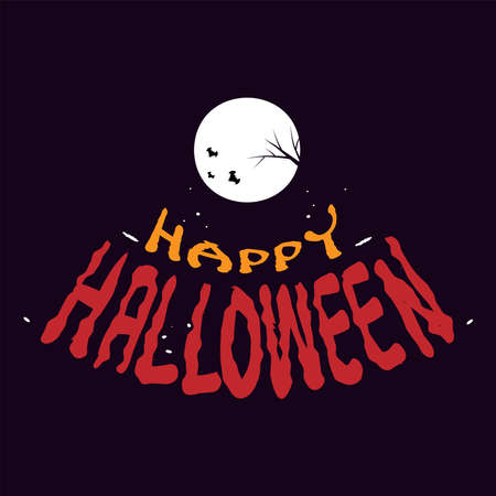 Happy Halloween banner. Handwritten lettering, calligraphy vector illustration.のイラスト素材