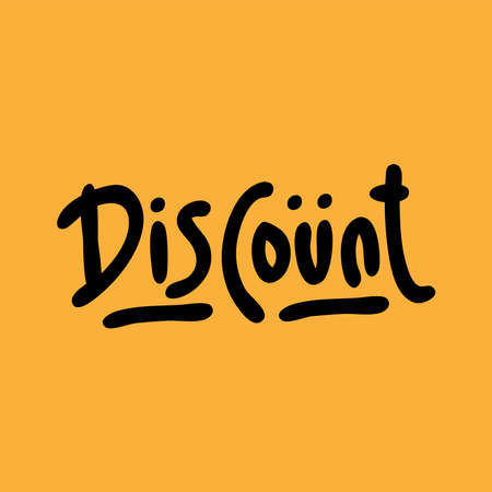 Discount text for discount ads, banners and showcases for web i print usage. vector illustrationのイラスト素材