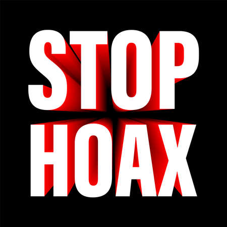 a logotype or typography about hoax, fake news icon, hoax iconのイラスト素材