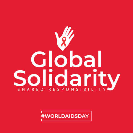 Design for World AIDS day awareness campaign, Aids Awareness Red Ribbon, in vector illustrationのイラスト素材