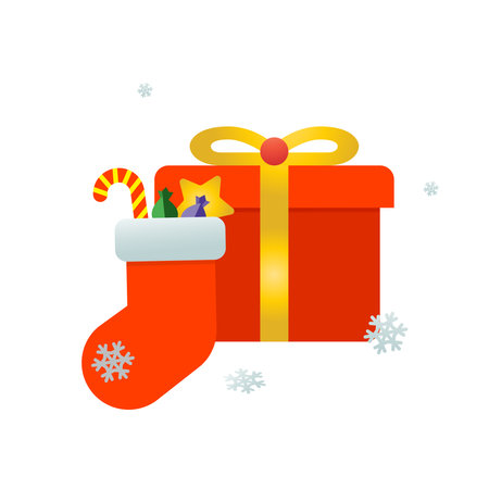 Merry Christmas illustration design, usable for banners, greeting cards, gifts etc. Vector illustrationのイラスト素材