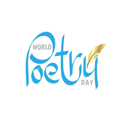 a typography design for celebrating world poetry day event. vectorのイラスト素材