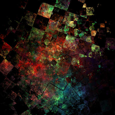 Paint Movement. Color Dream series. Composition of gradients and spectral hues for subject of imagination, creativity and art painting. 3d fractal renderの写真素材