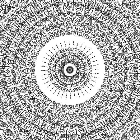 mandala colorful vintage art, ancient Indian vedic background design, old painting texture with multiple mathematical shapes. illustrationの写真素材