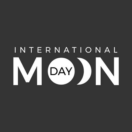 Design for celebrating international moon day, july 20th. vectorのイラスト素材